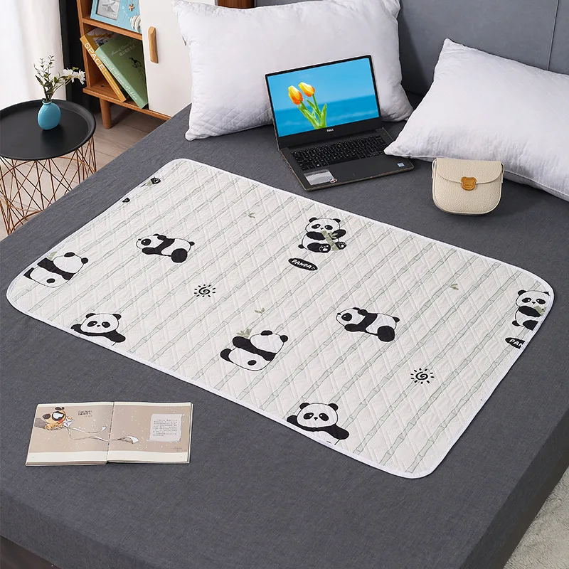 Protector de colchón de bebé lavable, impermeable, transpirable, 50x70cm, almohadilla de cama de dibujos animados, estera de pañales, funda de cama de tela a prueba de orina - imagen 2