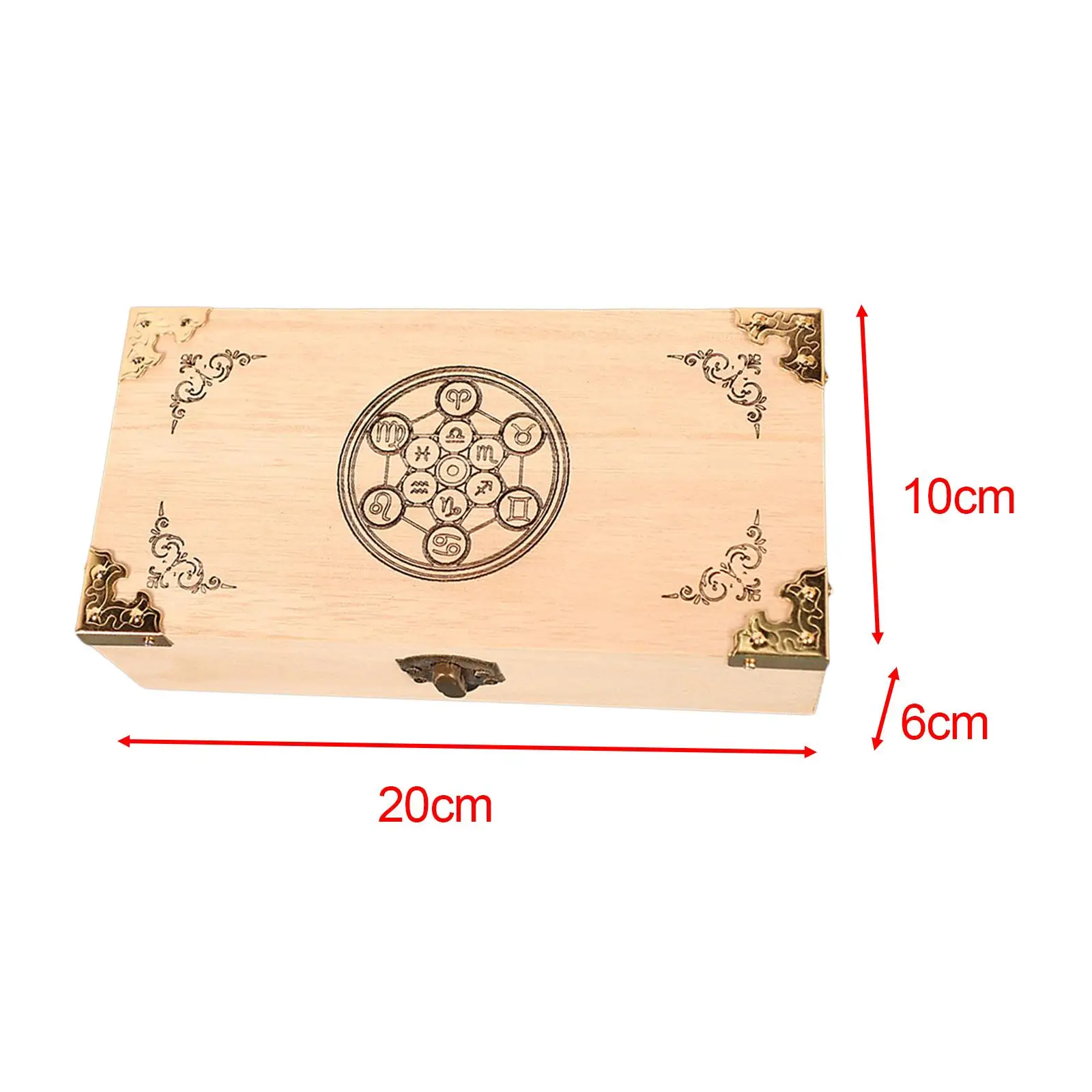 Wood Storage Box Wooden Keepsake Box, Decorative,Durable, Keepsake Chest, Treasure Chest for Trinkets Dice Keepsake Jewelry
