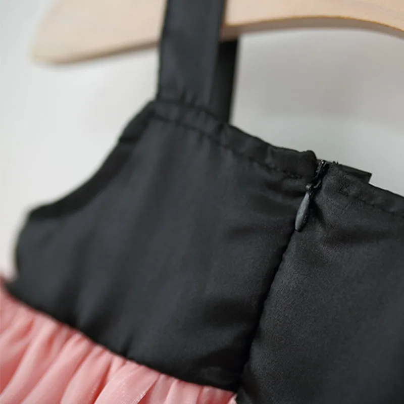 Vestidos de verano para bebé, moda coreana, bonito lazo sin mangas de malla, vestido de princesa de cumpleaños de lujo para niñas, Boutique, ropa para niños B102 - imagen 4