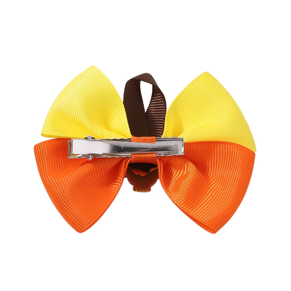 Horquillas de lazo para niñas – Accesorio festivo infantil con pavo - imagen 4