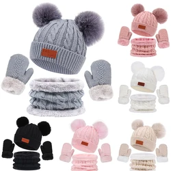 Conjunto invierno niños: gorro, bufanda y guantes con forro polar