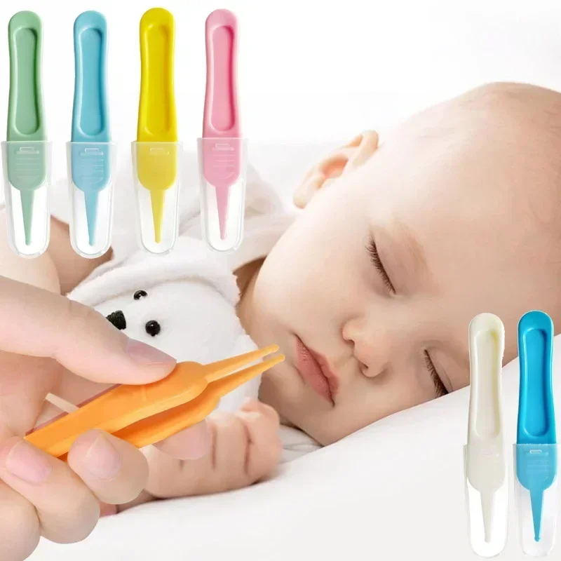 Pinzas de plástico para bebés, herramienta limpiadora de nariz, pinzas de seguridad para niños, pinzas de limpieza, suministros para el cuidado de la cavidad Nasal para niños pequeños, elementos esenciales para bebés