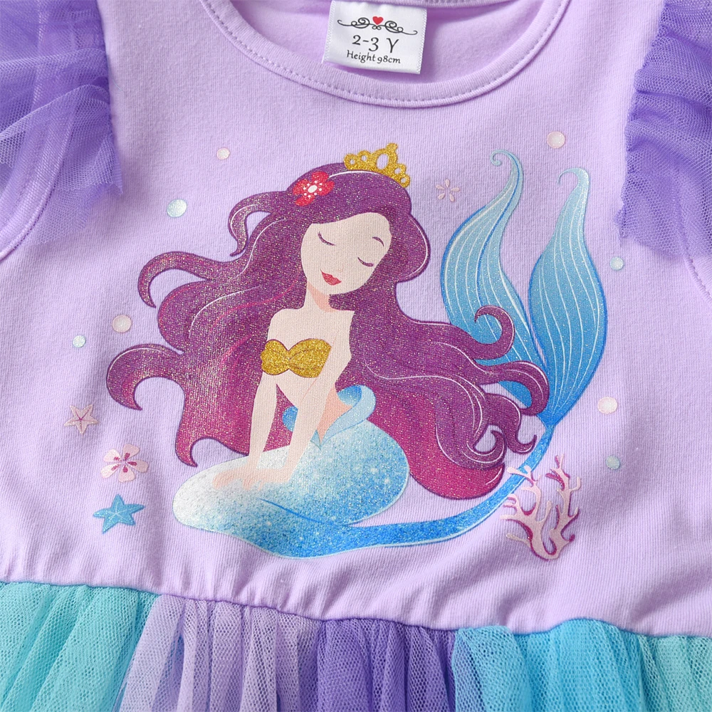 DXTON Vestido princesa sin mangas con volantes y tutú para niñas - imagen 5
