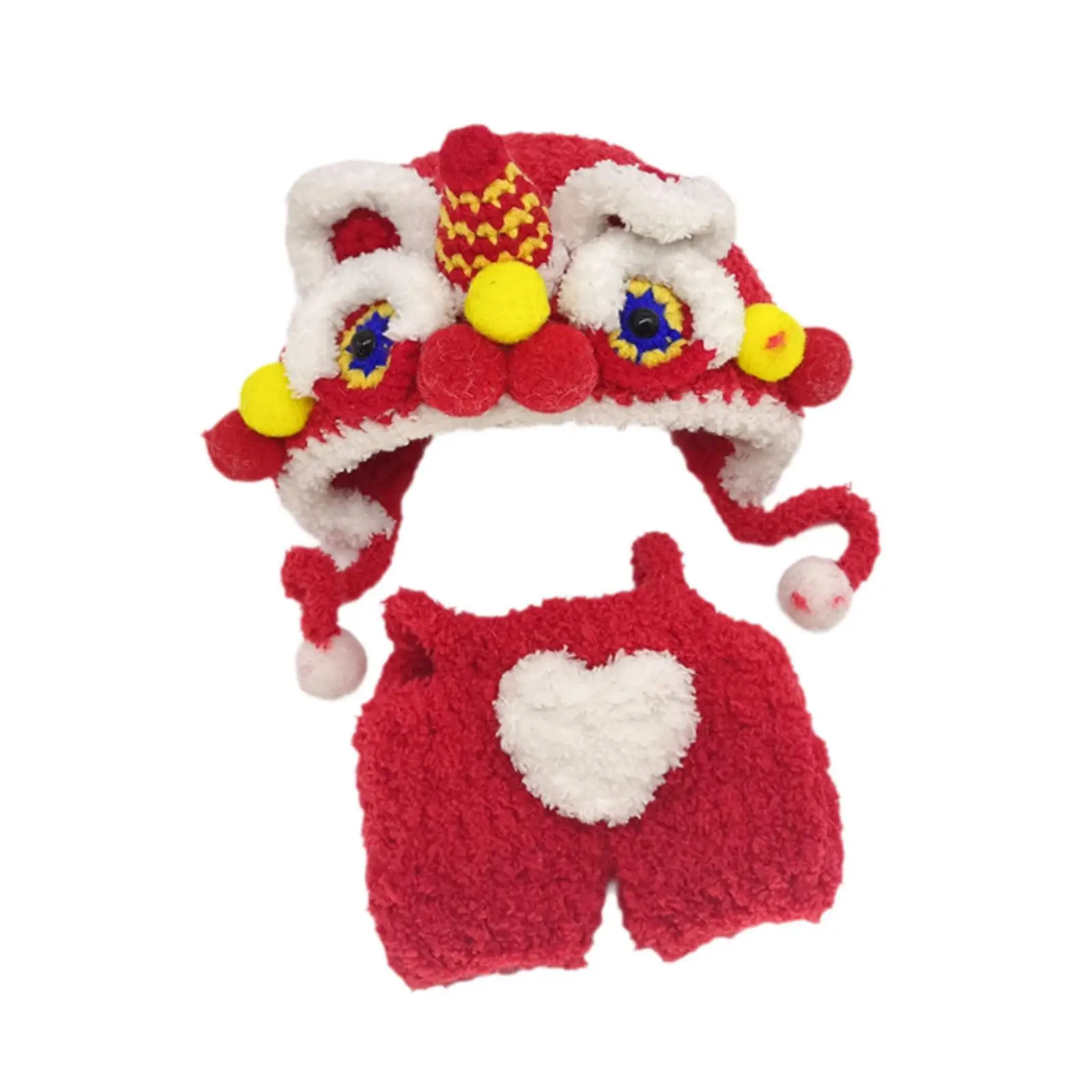 Doll Romper Doll Outifits Decoration Fashion for Kids Birthday Gift Cute DIY Doll Toy Dress Lion Dance Suit for 17cm Doll