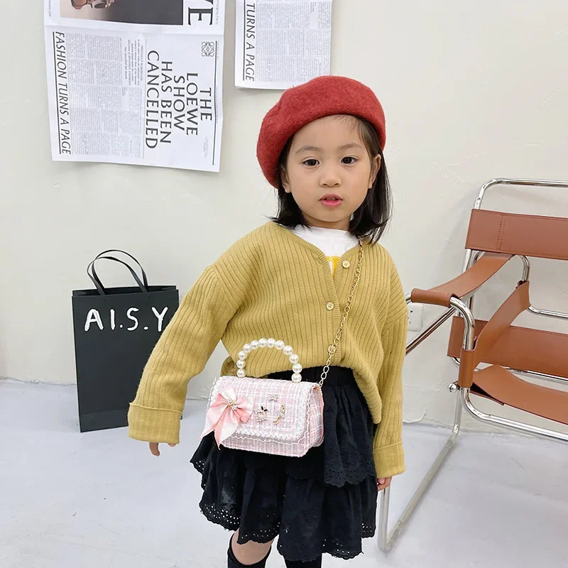 Monedero de princesa con perlas – Bolso elegante para niña - imagen 3