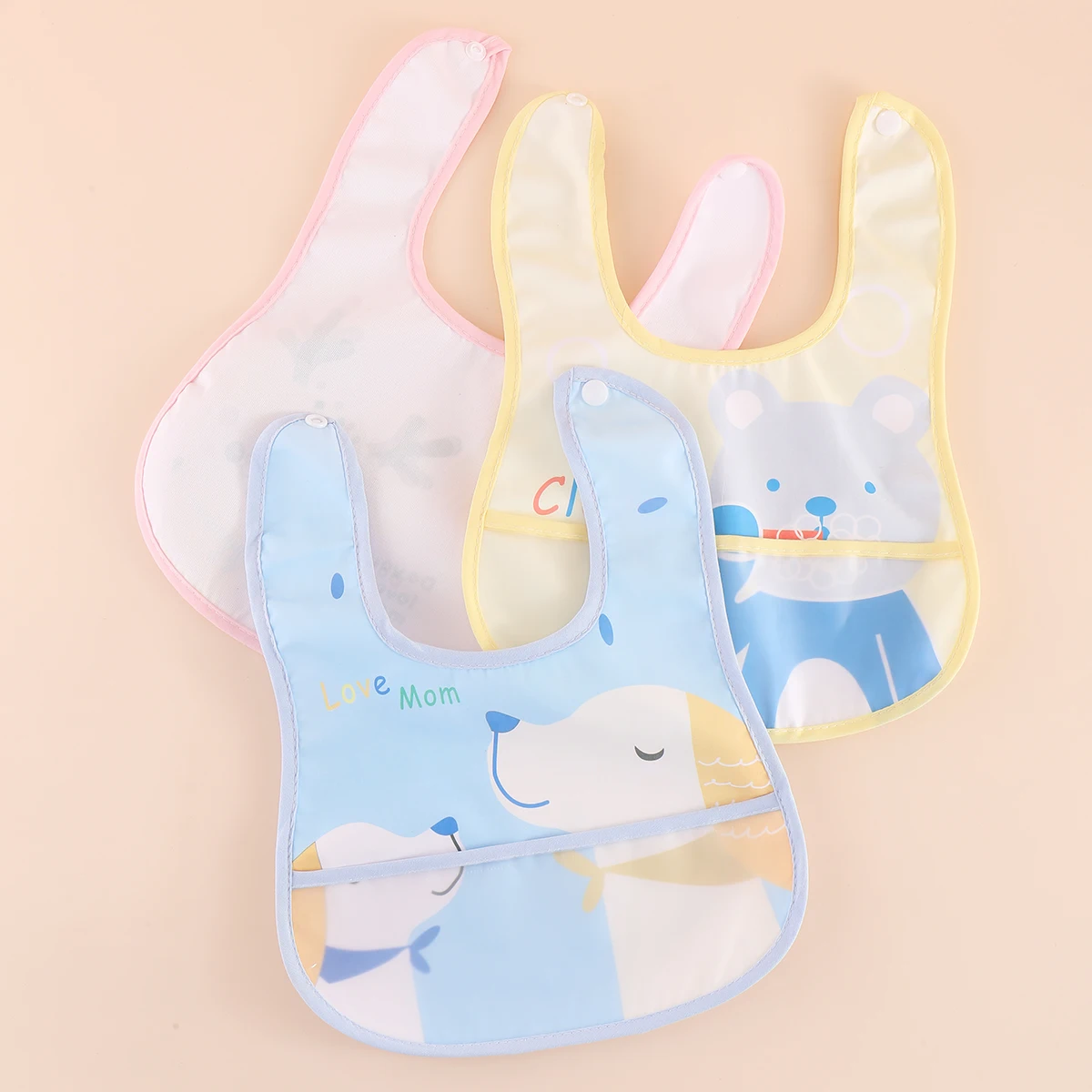 Babero impermeable para bebé – Sin mangas, absorbente y fácil de lavar - imagen 5