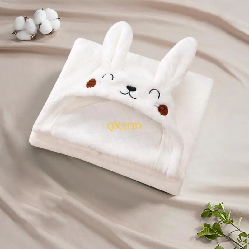 Poncho de toalla infantil con capucha suave y dibujos animados - imagen 2