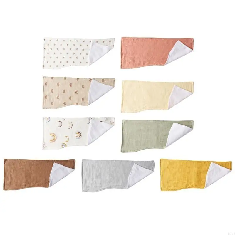 Baberos alimentación D7YD, paños para eructar 6 capas para bebés, toalla para eructar rectangular, Baberos algodón y - imagen 5