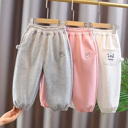 Nueva moda de primavera y otoño, ropa para niñas, pantalones para niños, pantalones para niños, disfraz informal de algodón para niños, ropa deportiva infantil