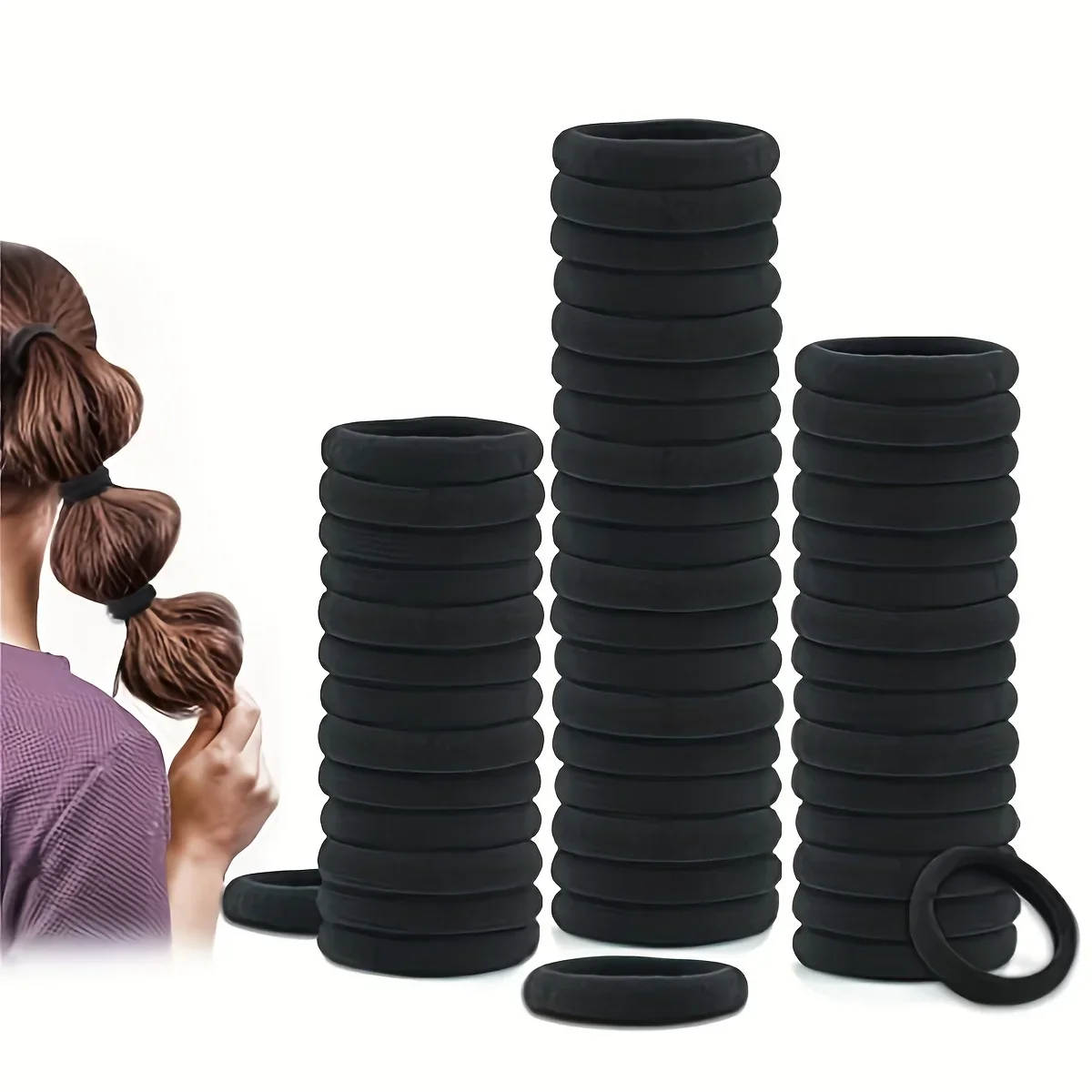 Banda de goma sólida elástica, 50 Uds., alta Color, accesorios simples para el cabello a la moda, opción de regalo Ideal para mujeres y niñas