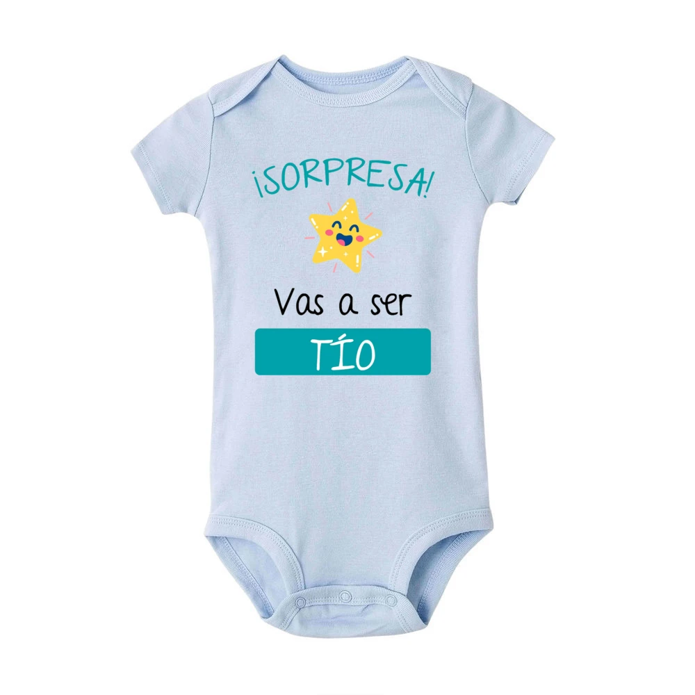 Eres haciendo ser una tía/cono mono de bebé estampado anuncio de embarazo traje infantil mameluco bebé revelar ropa para la familia - imagen 4