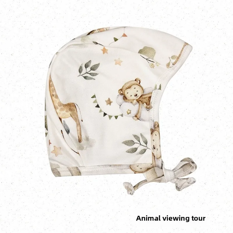 2025 nuevos sombreros con orejeras de punto para recién nacidos de otoño-invierno, transpirables que absorben el sudor, cordón ajustable, cálido a prueba de viento - imagen 3