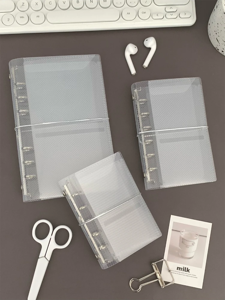 M5 A7 A6 Diagonal PP tres pliegues PP cubierta de cuaderno de hojas sueltas Mini pegatina portátil tarjeta pequeña almacenamiento de fotos