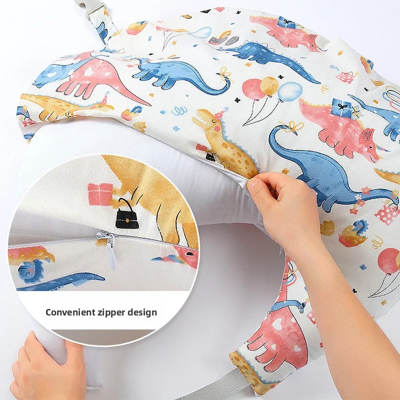 Almohada de lactancia multifuncional, cojín de alimentación de bebé con soporte para la espalda y la cintura, almohadilla cómoda relajante antiastres para los hombros - imagen 3
