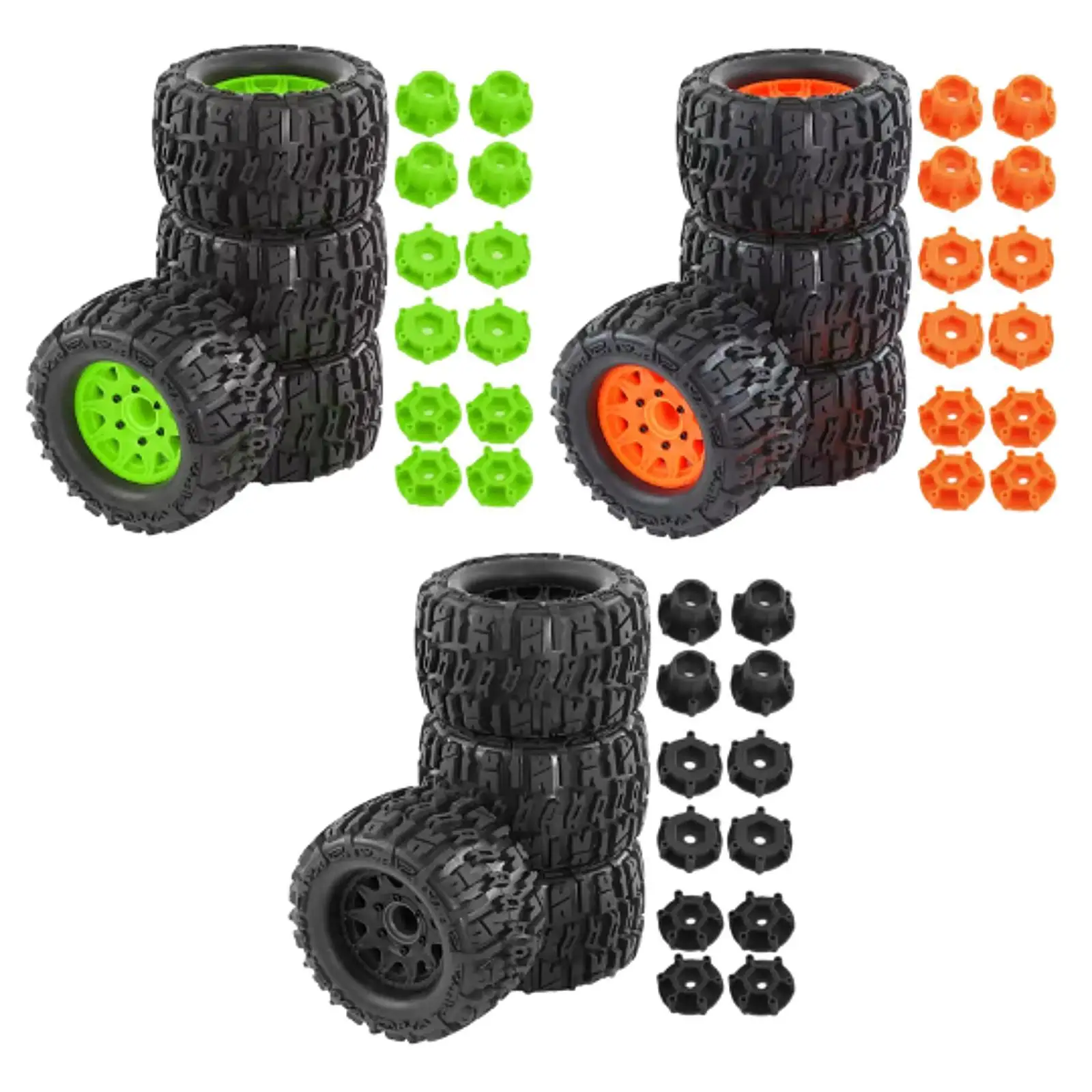 4Pcs RC Truck Tyre Wear Resistance Rally Tyres for 1/10 Crawler Trucks