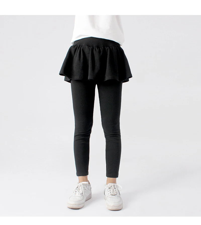 2026 nueva llegada de algodón flaco niños grandes falda para niñas Leggings alto elástico sólido primavera adolescentes pantalones de Yoga para 110-160cm - imagen 4
