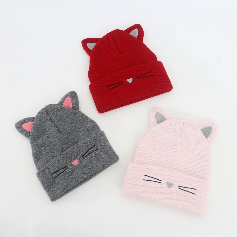 Gorro bebé orejas de gato – Algodón bordado suave y calentito - imagen 5