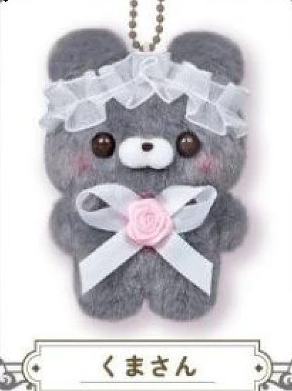 white bow-knot bear