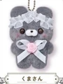 white bow-knot bear