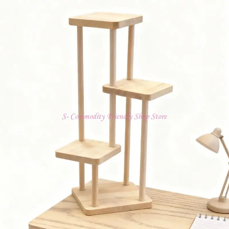 85AE – présentoir fleurs à plusieurs niveaux, pour plantes miniatures, décoration scène maison poupée - imagen 2