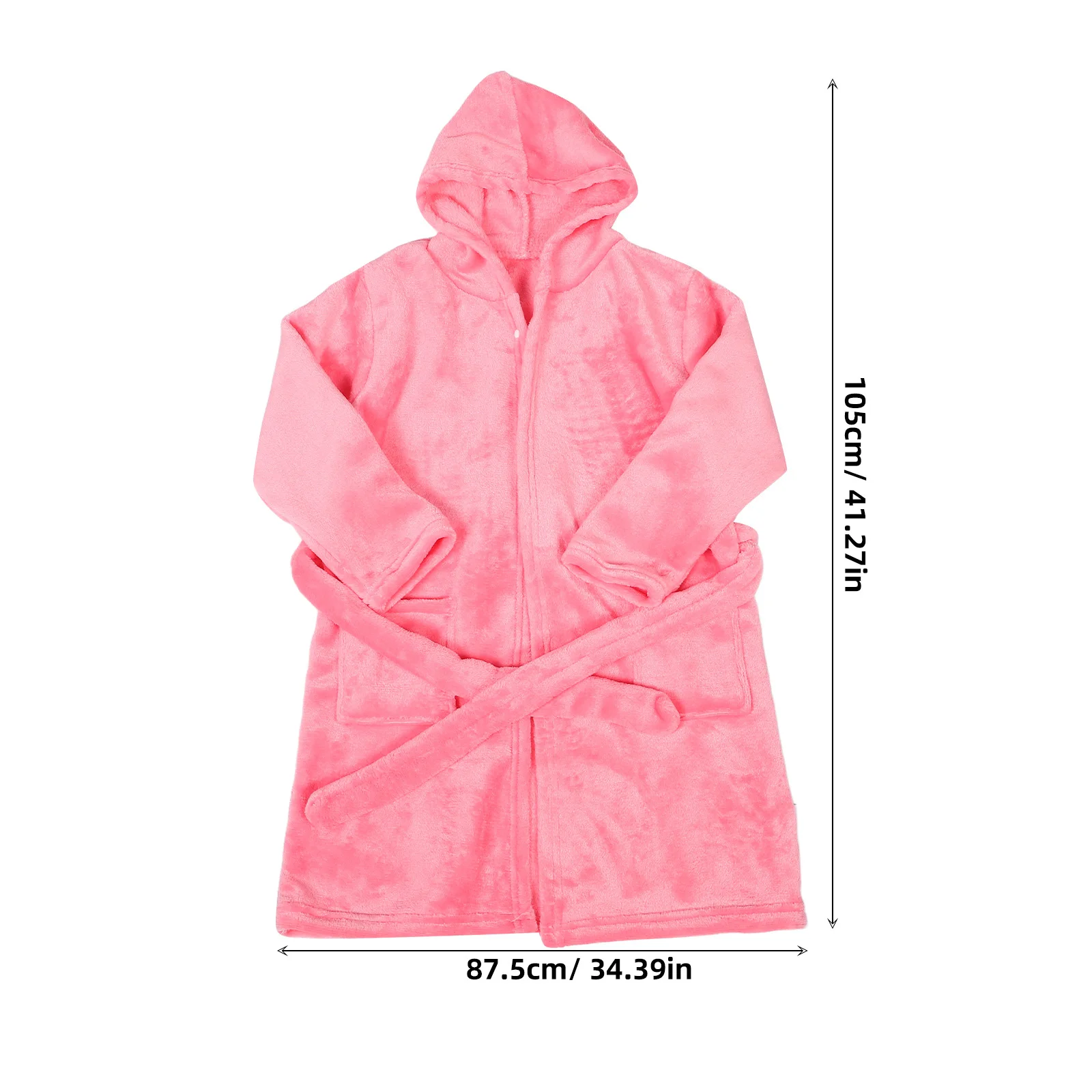 Albornoz con capucha para niños pequeños, bata de franela suave y cálida, ropa de dormir acogedora, abrigo de casa para niñas, batas para niñas - imagen 4