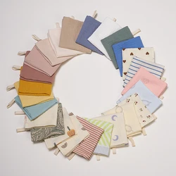 Toalla de bebé de Color aleatorio, 5 uds., cuadrados de muselina para recién nacido, gasa de algodón suave, toallas de mano para la cara, accesorios para bebés