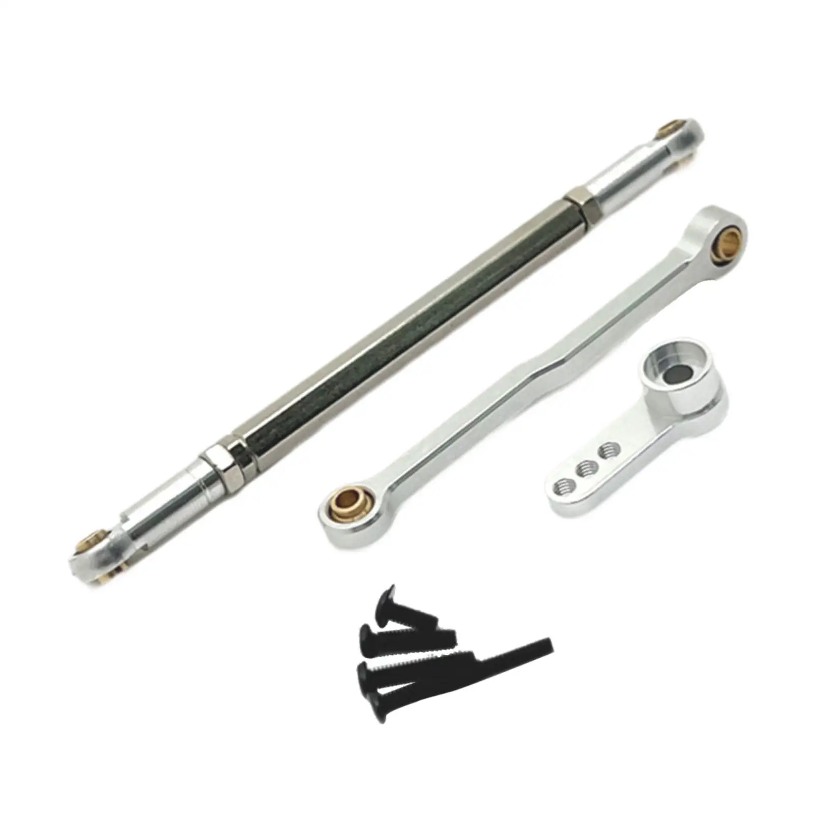 Steering Rod Tie Links Spare Parts with Mounting Screws Linkage Rod End RC Car Push Rods for 1/12 Model D96 Trucks Crawler