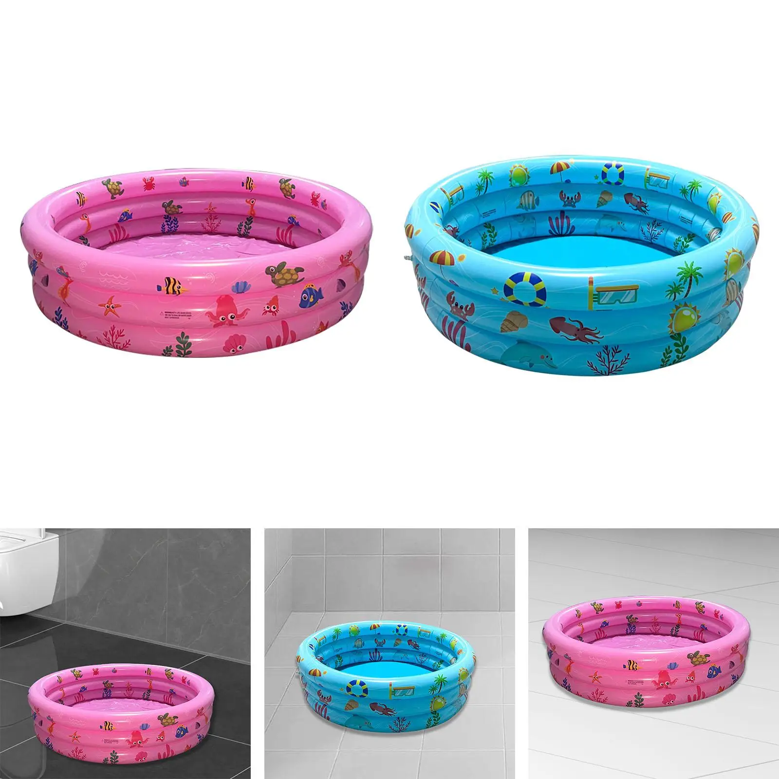 Inflatable Pool for Kids Practical Bathing Pool PVC Floating Paddling Pool for Bathrooms Summer Fun Beach Sides Indoors Outdoors