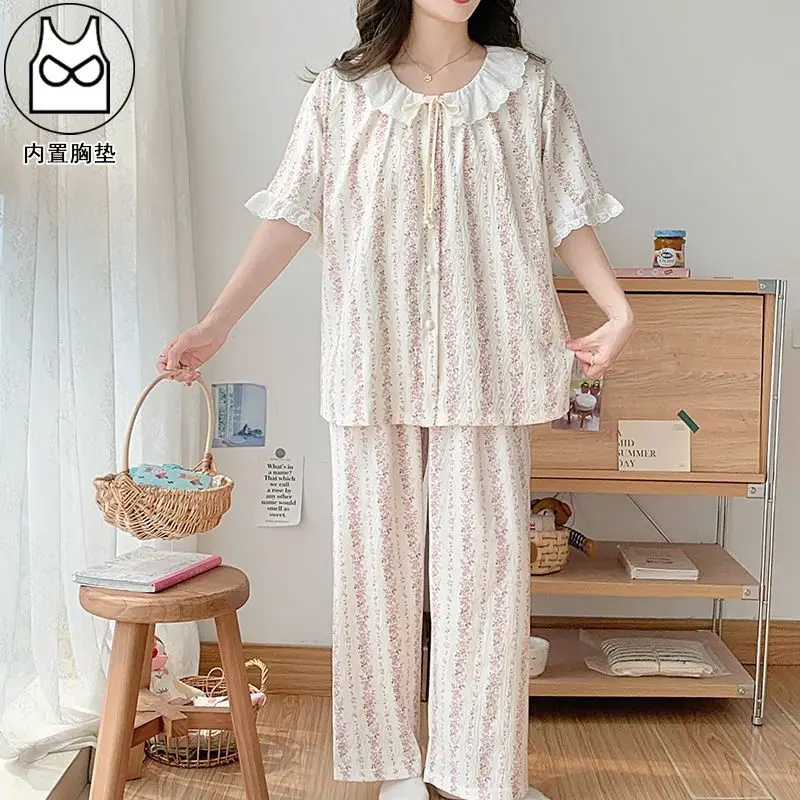 Pijama de algodón para embarazadas – Cómoda para dormir en verano - imagen 2