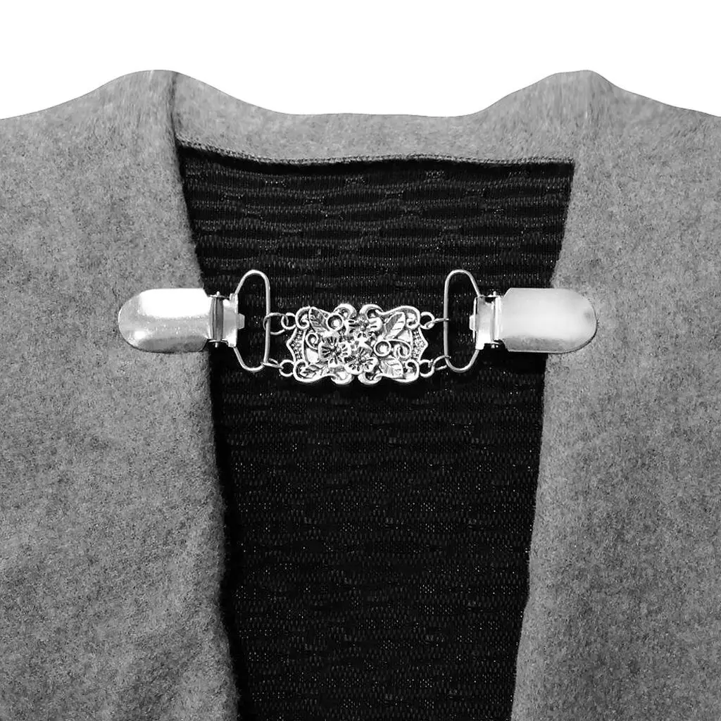 Broche clip vintage con pedrería para vestidos y bufandas - imagen 4