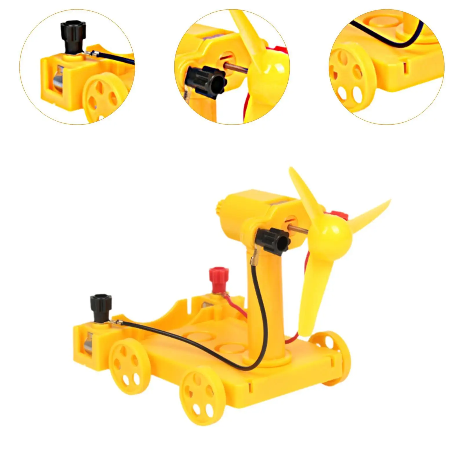 Modelo de coche de energía eólica DIY, juguete educativo de inteligencia, proyectos artesanales, herramienta de enseñanza, juego de experimentos científicos para niños - imagen 5