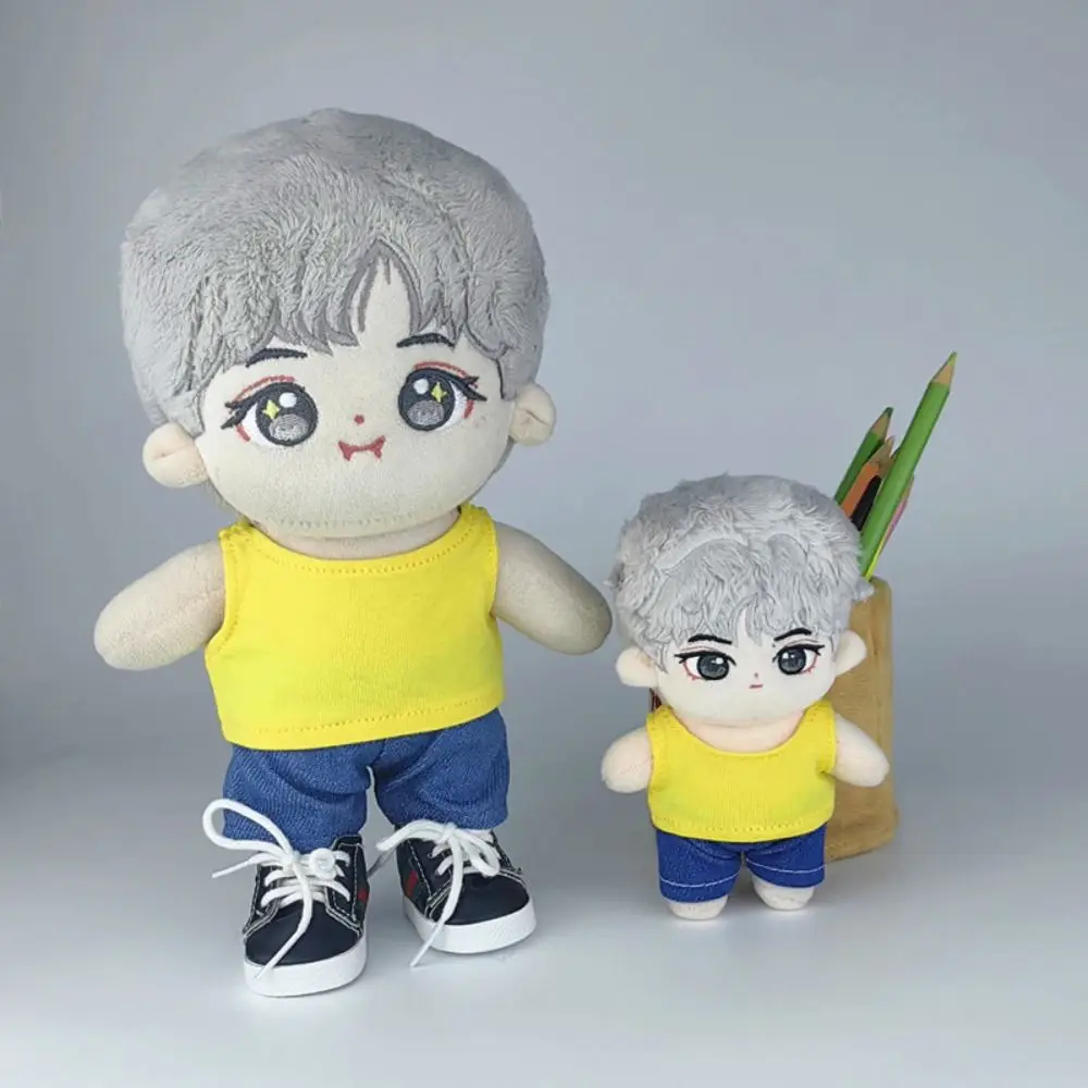 Chaleco de muñeca de 10cm, traje de repuesto para Cosplay, camiseta sin mangas de algodón, ropa de muñecas rellenas, regalo, accesorios de bricolaje - imagen 4