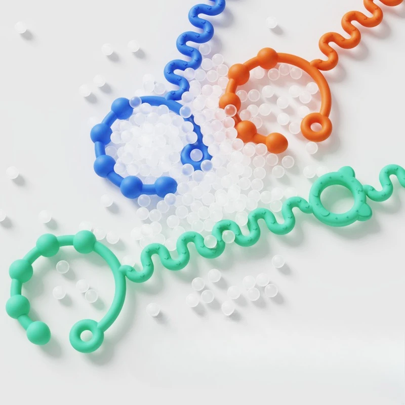 Soportes de cadena para chupete de dibujos animados, cadena de cuerda anticaída, Clips de dentición de silicona suave, juguete mordedor para bebé, chupete, correa para chupete - imagen 5