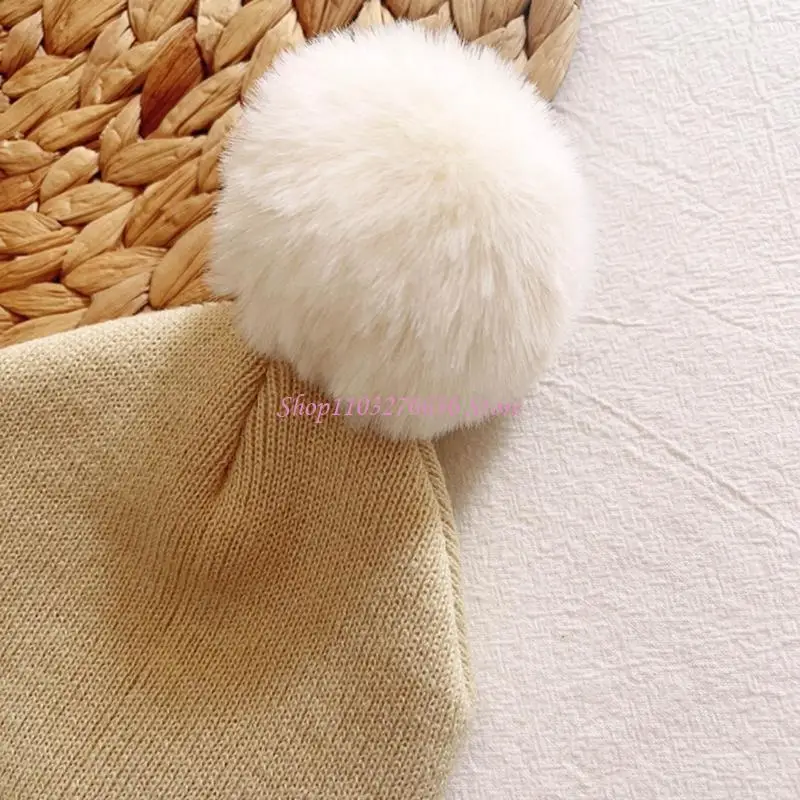 Gorro de punto con pompón para bebé – Cálido invierno - imagen 3