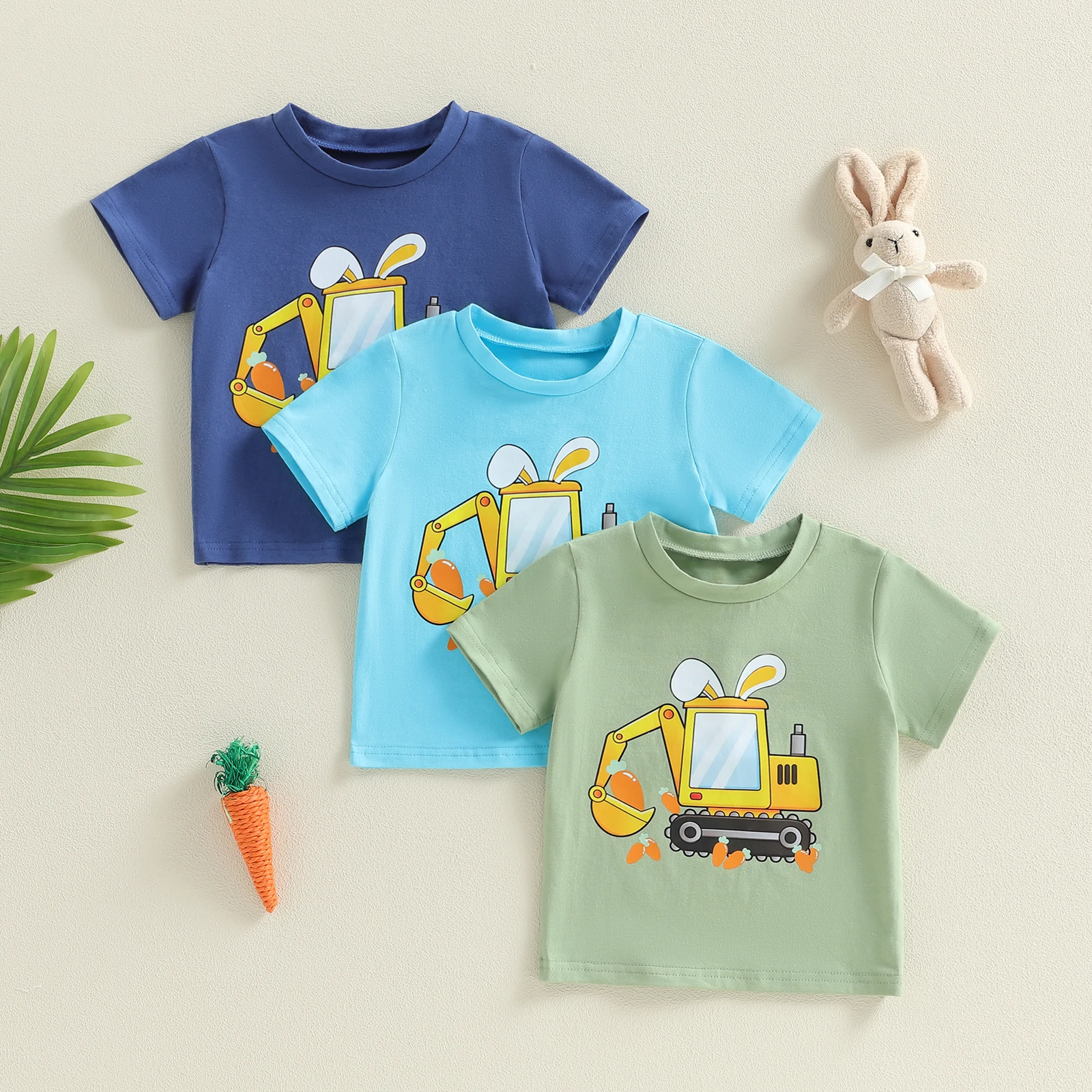 Tregren Set Camisetas Bebé con Estampado Conejo – Primavera - imagen 2