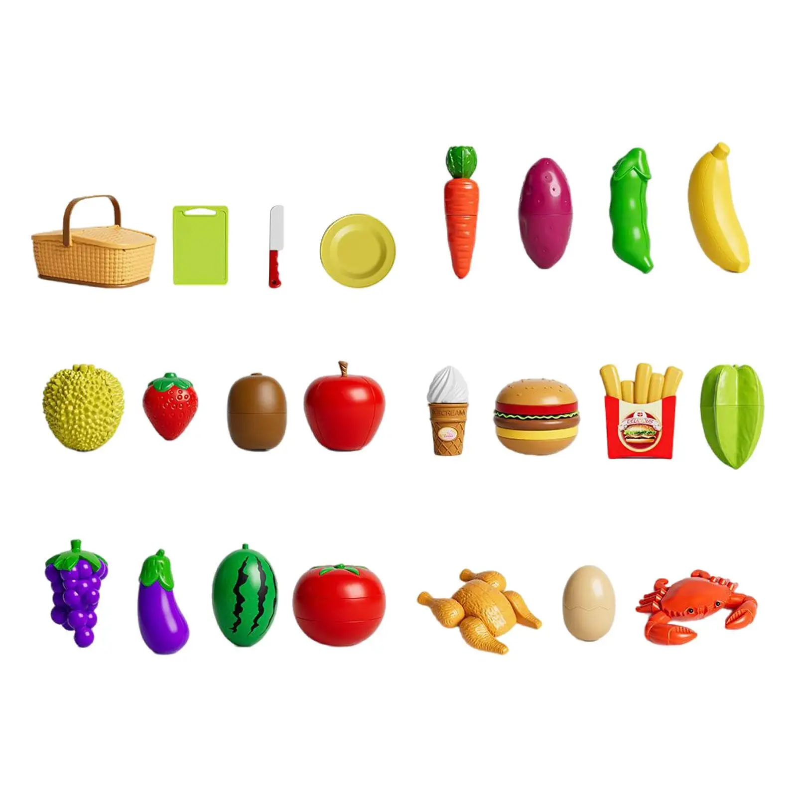 Cutting Fruits and Veggies Toy Play Kitchen Accessory Toy for Kids Children