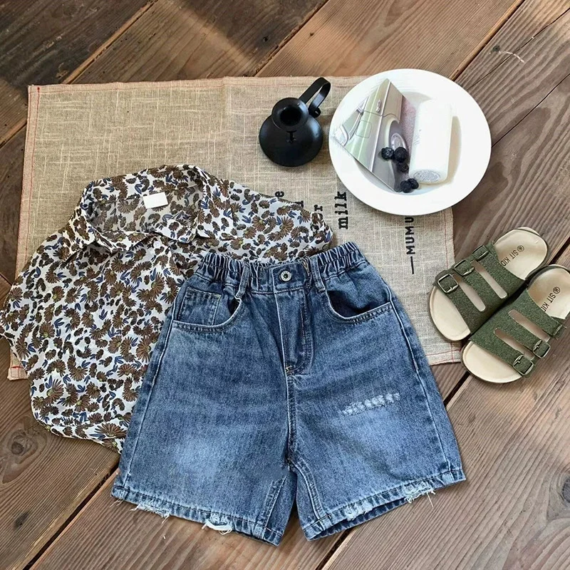 Pantalones cortos de mezclilla para niños y niñas – Casual veraniego - imagen 2