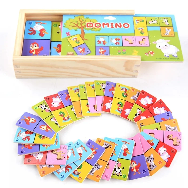 Dominó Montessori de animales – Puzzle educativo de madera - imagen 3