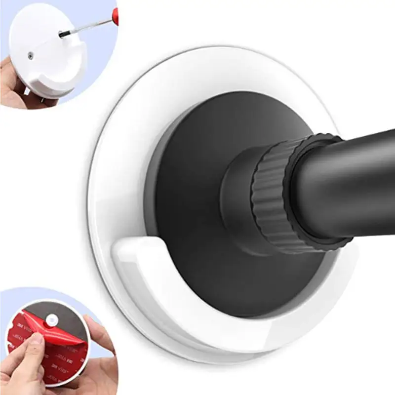 Nuevo soporte para colgar en barra, barra Circular anticaída en forma de varilla, cortina de ducha, gancho adhesivo antideslizante