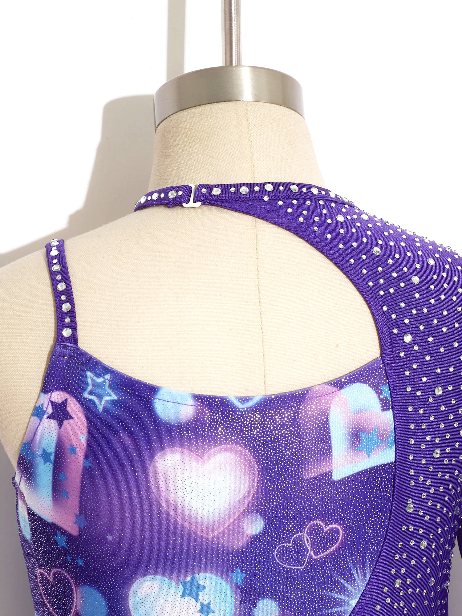 Maillot de gimnasia y ballet para niña con pedrería brillante - imagen 3