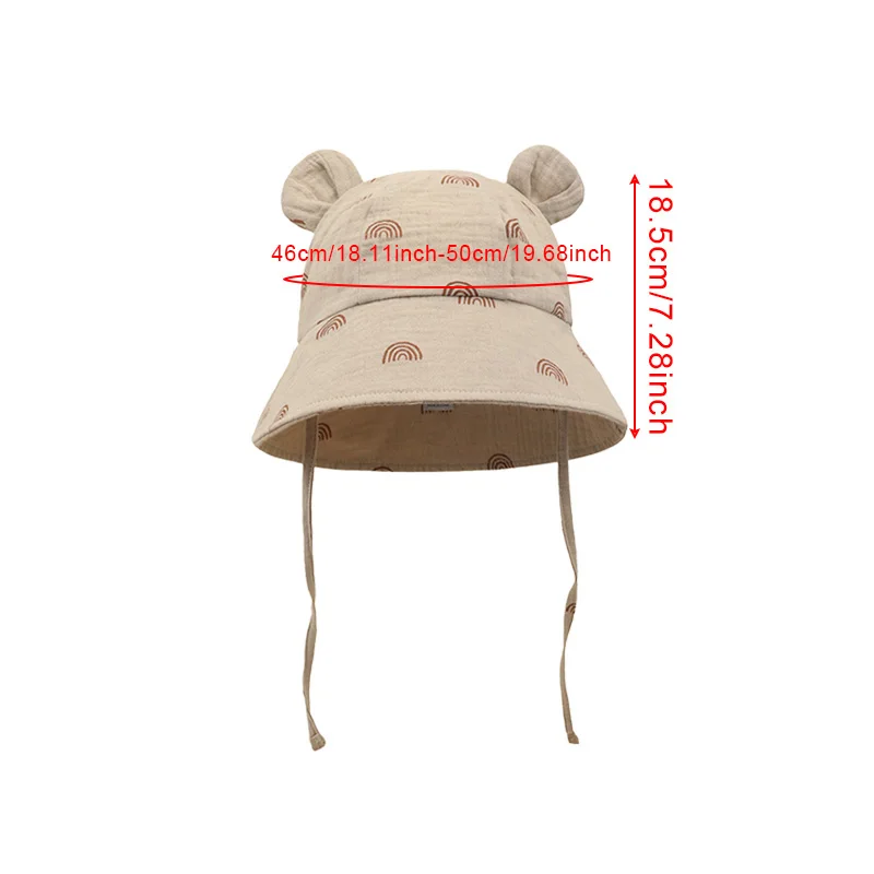 Sombrero verano bebé algodón ajustable – Estilo cubo - imagen 4