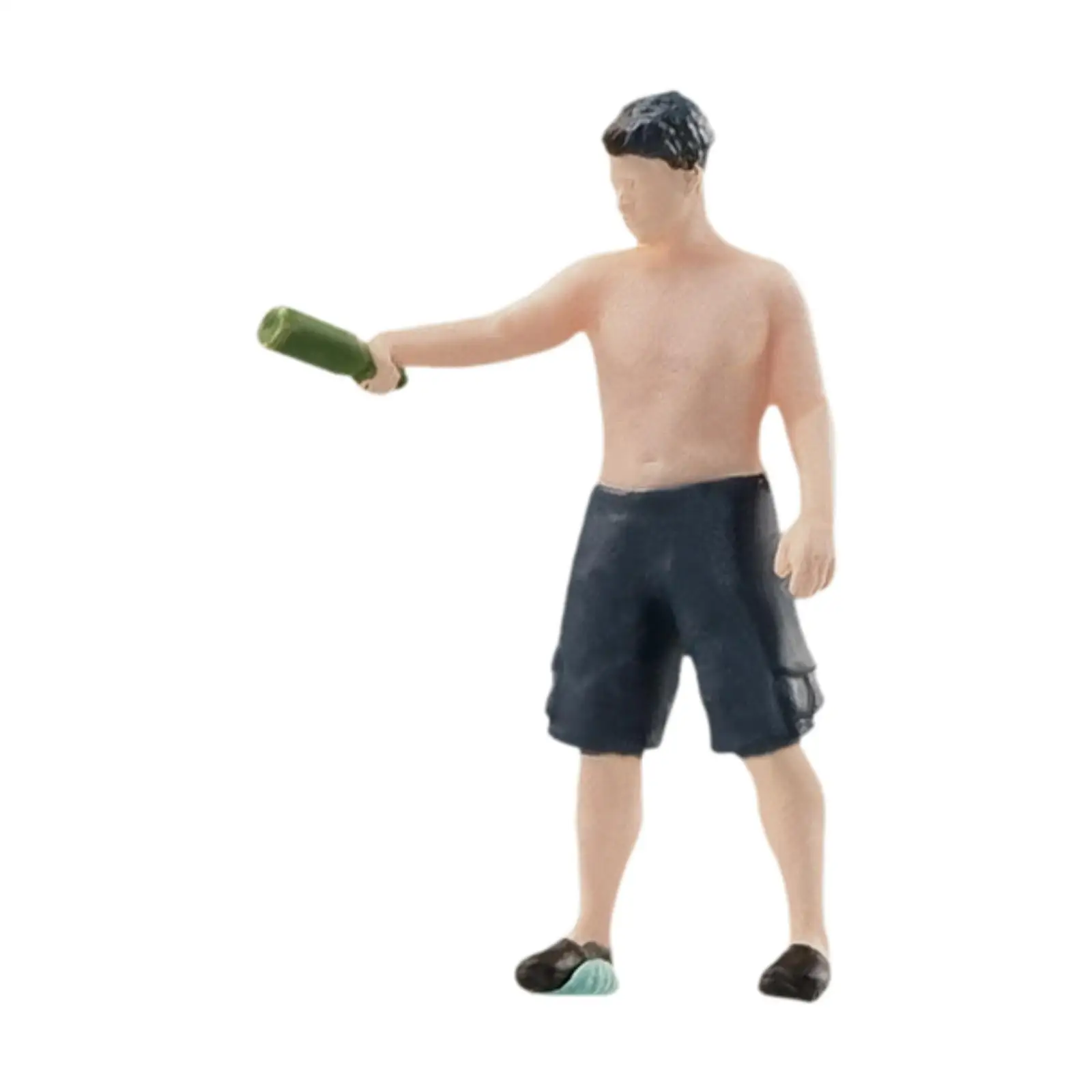 1/64 Miniature Figure Tiny People Figurine People Figure Holding A Bottle for Home