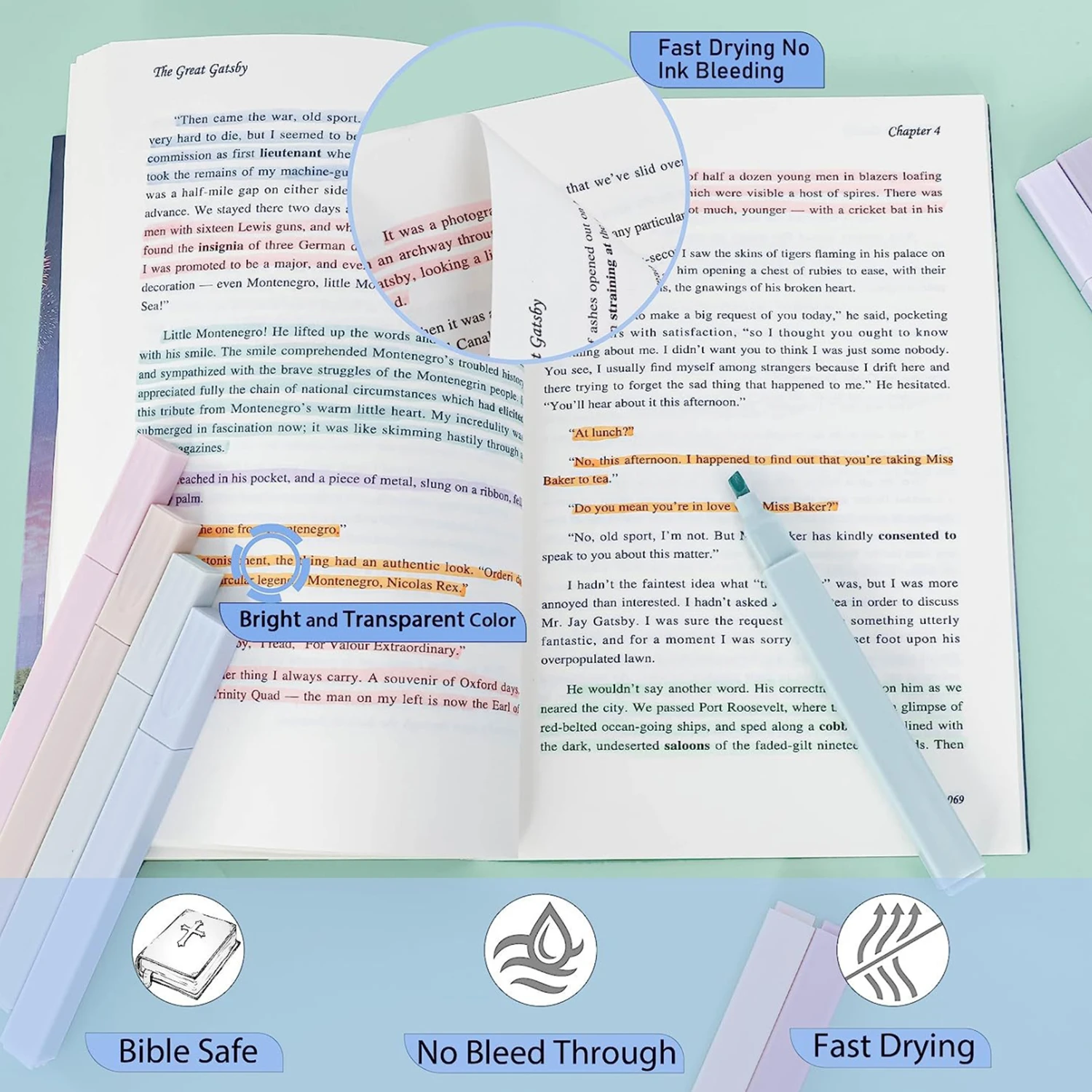 Rotuladores pastel sin sangrado con punta suave para estudiantes Kawaii - imagen 3