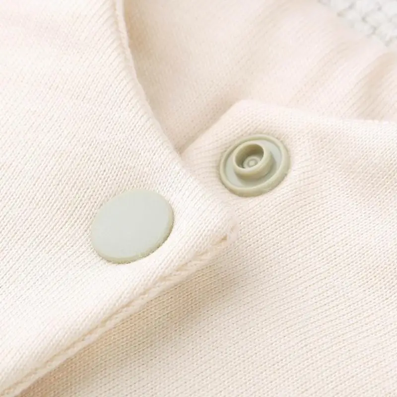 D7YD babero para bebé, babero para recién nacido, babero transpirable algodón para eructar con botón a presión, babero para - imagen 3