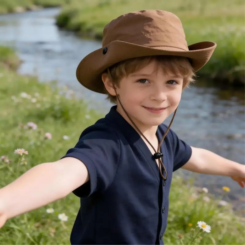 Sombrero de pescador transpirable infantil con protección solar - imagen 4