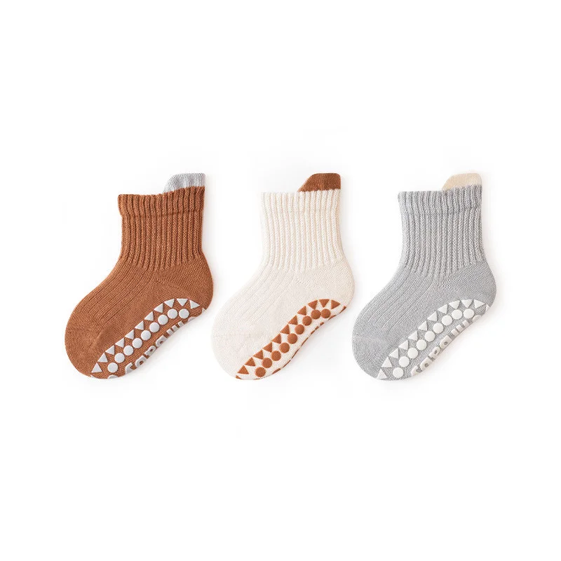 Lawadka, 3 par/lote, calcetines de bebé para niñas, niños, primavera, recién nacidos, niñas, niños pequeños, calcetines cortos antideslizantes para niños de 0 a 5 años