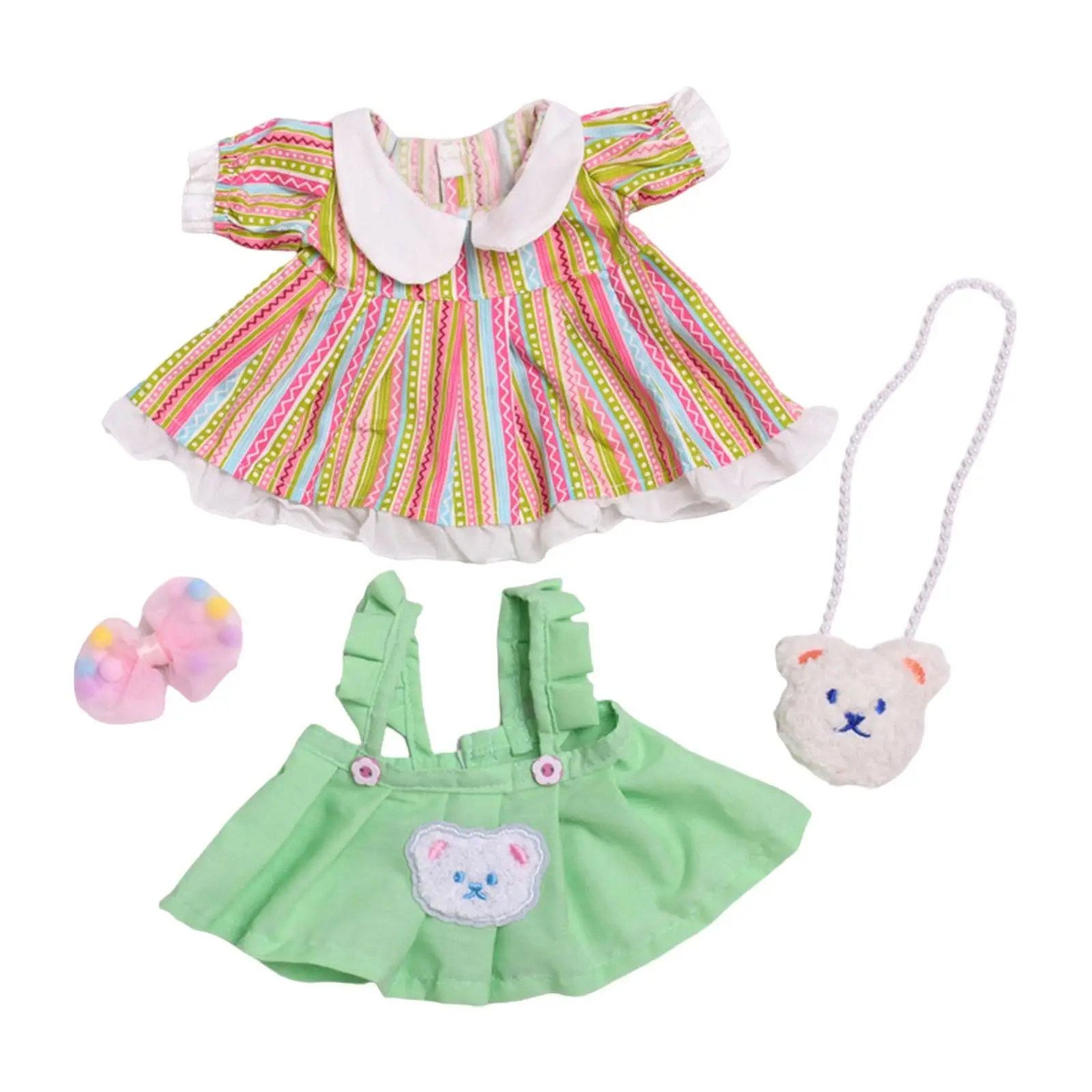 Doll Outfit Set with Bag for 14.96inch Dolls, Create Your Own Fashion Props