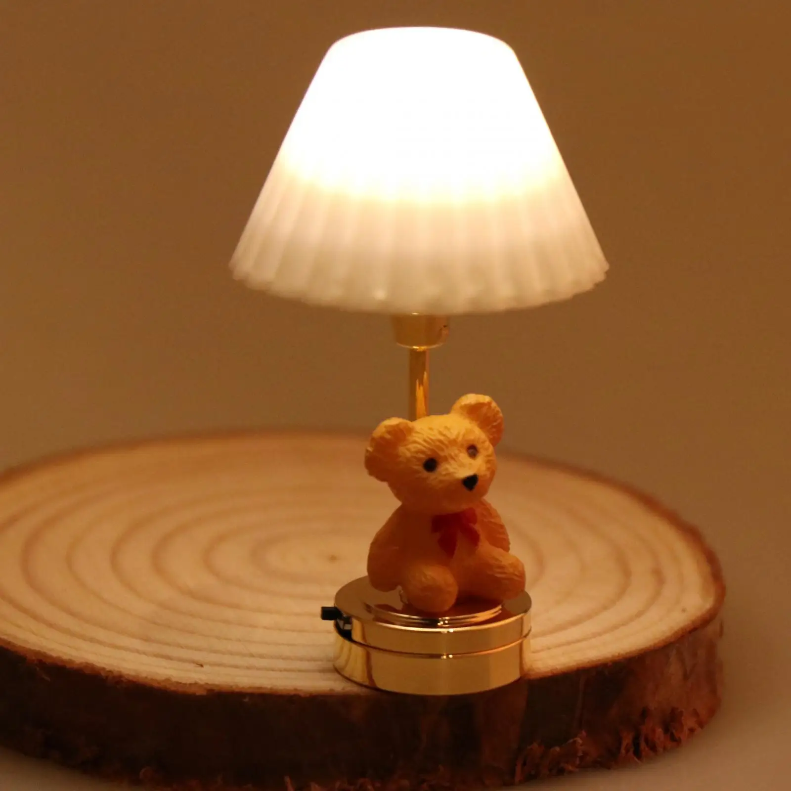 1:12 Dollhouse Miniature Table Lamp Simulation Model Metal Desk Light Furniture Ornaments for Home Bedroom Dining Room Kitchen