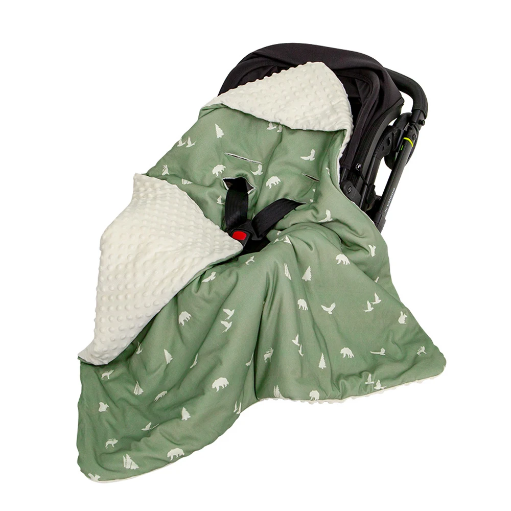 Manta con capucha para silla de coche bebé cortaviento doble cara - imagen 2