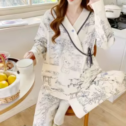 Nueva ropa de dormir de maternidad para lactancia, ropa de dormir fina de verano a la moda para mujeres embarazadas, pijamas prenatales + postnatales, salón